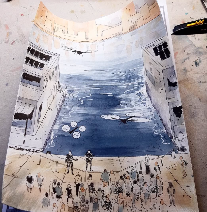 Planche de l'Archipel dessinée par Sacha Goerg